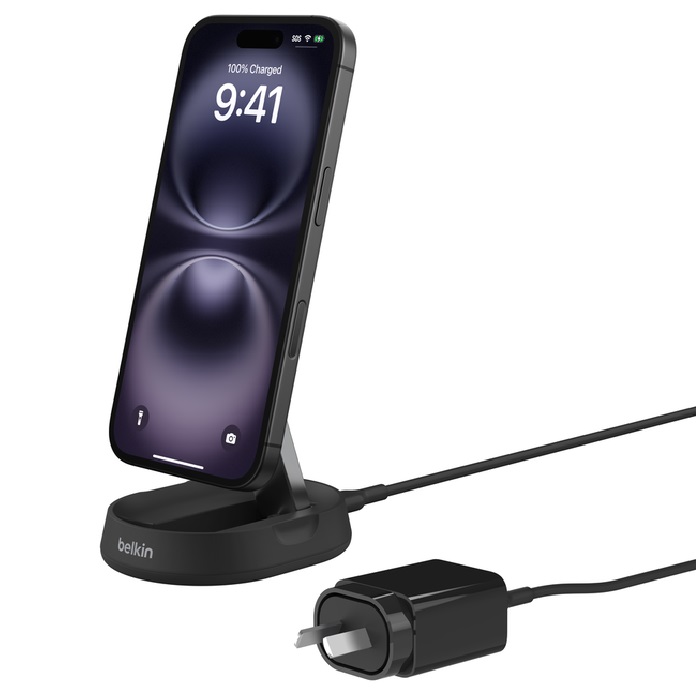 <h3>Belkin BoostCharge Pro Convertable Magnetic Wireless Charging Stand With Qi2 15W-Black(WIA008auBK)