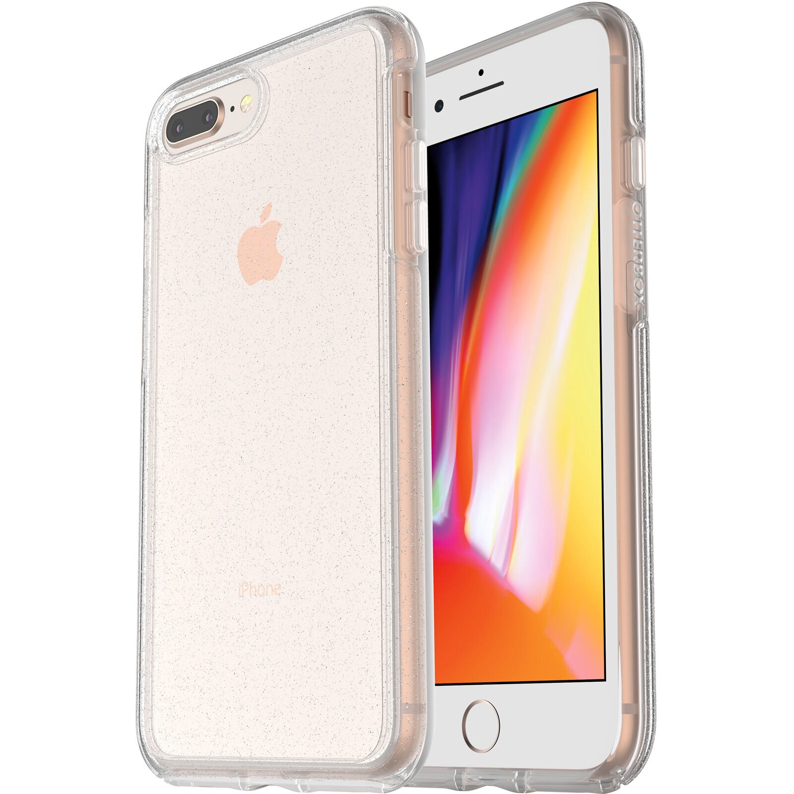 <h3>OtterBox Symmetry Clear Apple iPhone 8 Plus / iPhone 7 Plus Case Stardust (Clear Glitter) - (77-56917)</h3>