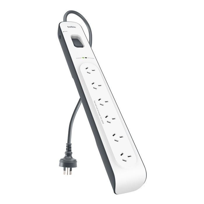 <h3>Belkin SurgeMaster 6-Outlet Surge Protection Strip With 2M Power Cord - (BSV603au2M)</h3>