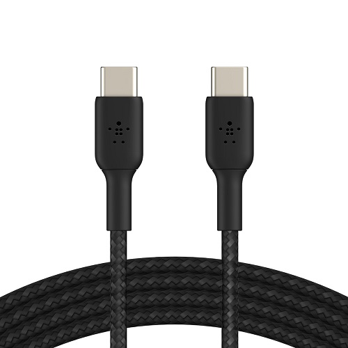 <h3>Belkin BoostCharge Braided USB-C to USB-C Cable (1M) - Black (CAB004bt1MBK)</h3>