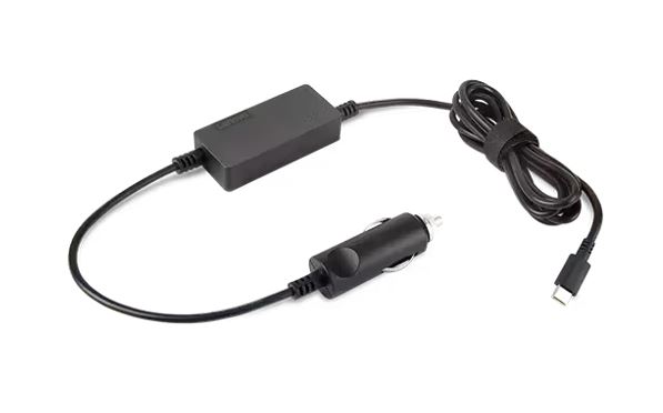 LENOVO 65W USB-C DC Travel Adapter Laptop Car Charger 1.8m Cable 140g Lightweight for Lenovo ThinkPad ThinkBook Notebook Tablet Mobile  USB-C Devices