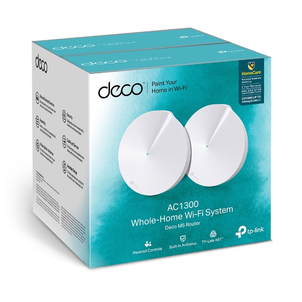 TP-Link Deco M5 (2-pack) AC1300 Whole Home Mesh Wi-Fi System