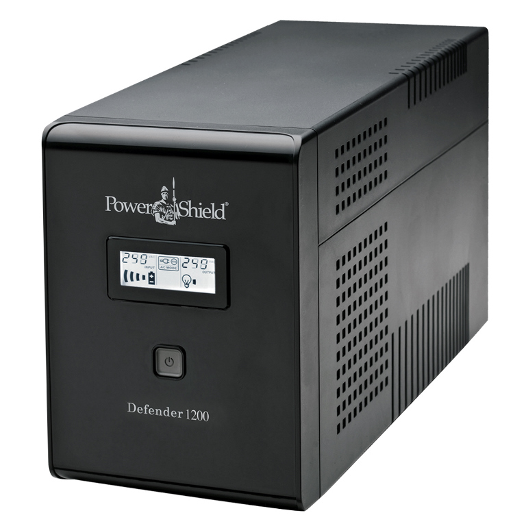 The Defender range uses Automatic Voltage Regulation (AVR) to minimise the effects of ﬂuctuations in input voltage protecting your valuable equipment from power line disturbances.The stylish LCD display