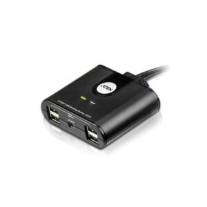 The US224 is a 2-port USB peripheral sharing device that enables 2 computers to share the use of 4 USB devices – a keyboard