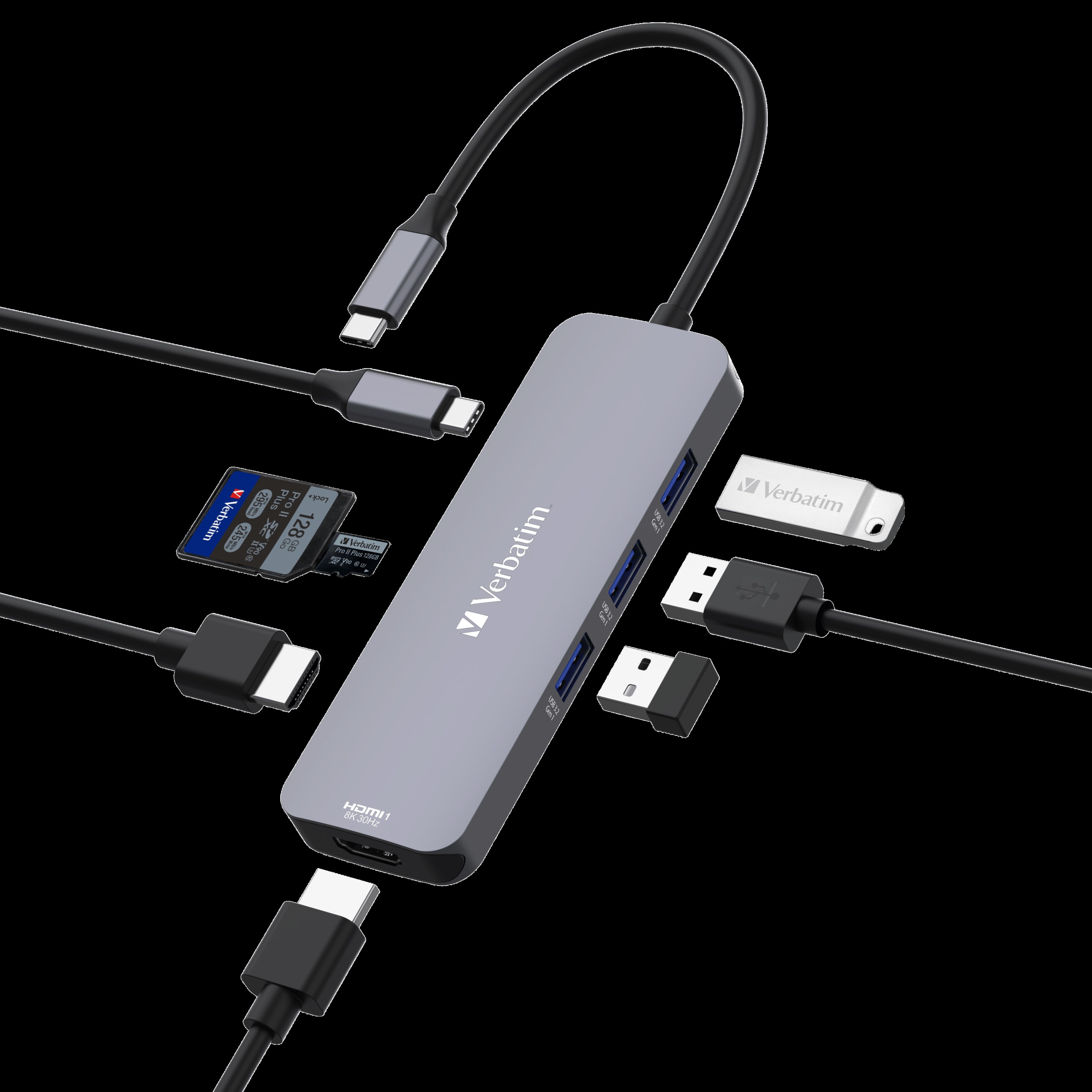 Verbatim USB-C Pro Multiport Hub 8 Ports