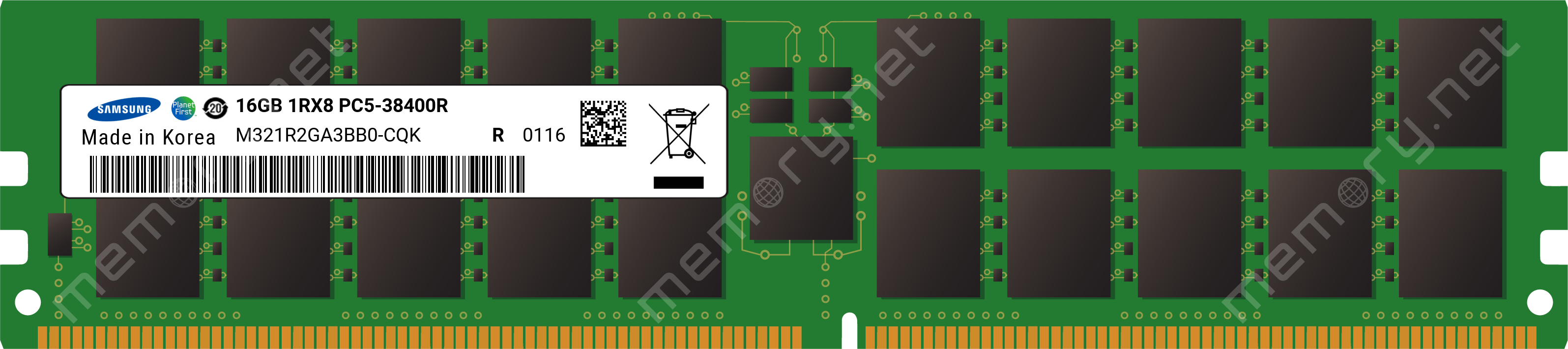 (Bundle with ASUS MB Only) Samsung 16GB [1x16GB] DDR5 KIT4800MHz UDIMM CL40