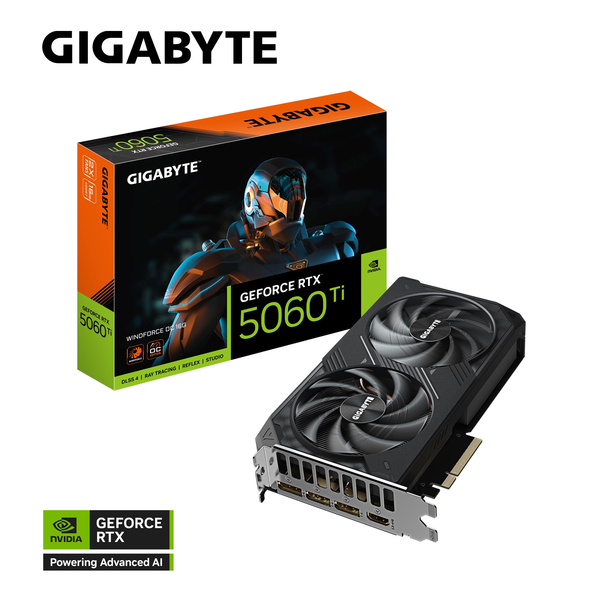 Gigabyte GeForce RTX™ 5060 Ti WINDFORCE OC 16G