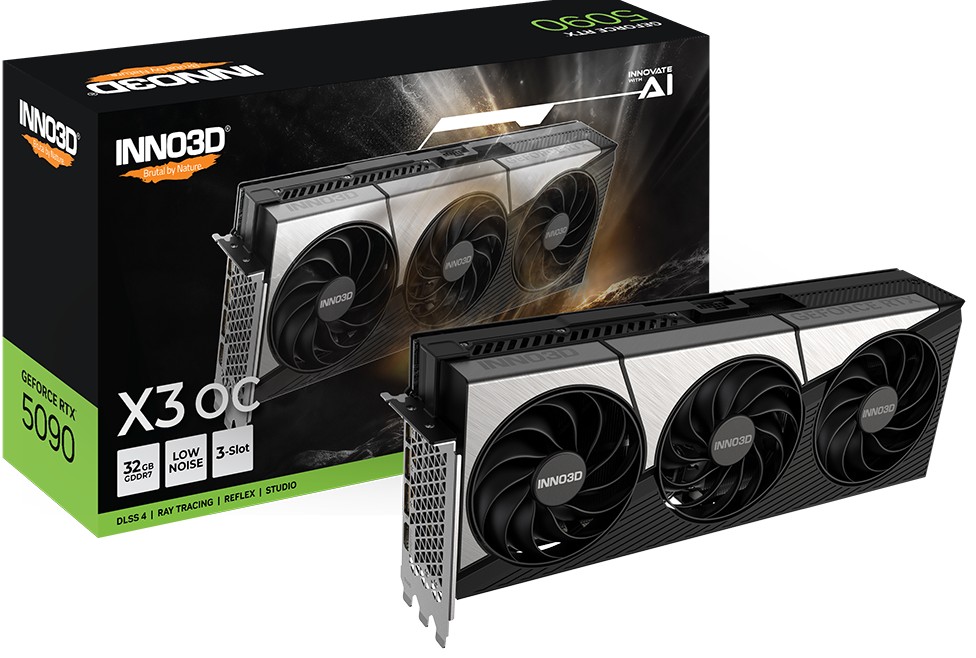 INNO3D nVidia GeForce RTX 5090 X3 OC 32GB GDDR7 2452MHz Boost Clock