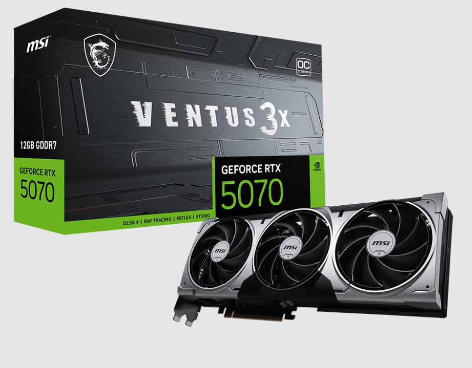 MSI nVidia GeForce RTX™ 5070 12G VENTUS 3X OC