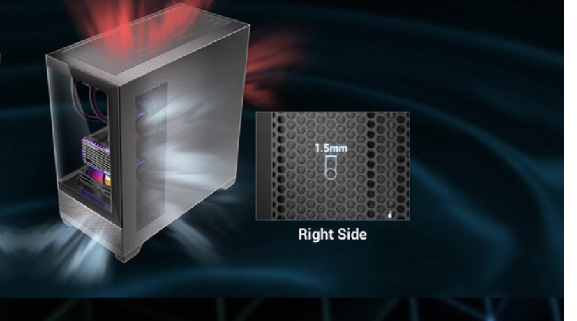 ANTEC CX500M ARGB Right side panel