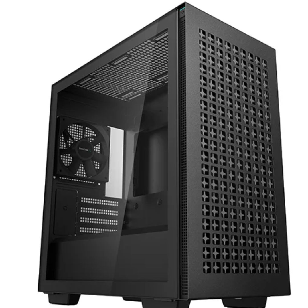 CH370The DeepCool CH370 is a sleek and minimalistic Micro ATX case with extensive cooling capacity support for a 360mm radiator and up to 8x 120mm fans for a compact powerhouse.