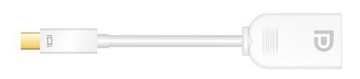 Mini Display Port (M ) to Display Port (F) cable - 15cm