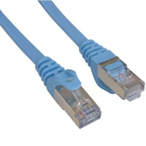 8Ware CAT7 Cable 2m - Blue Color RJ45 Ethernet Network LAN UTP Patch Cord Snagless Flat cable – 8ware CB8W-PL7-2BLU Network Cables Product Image