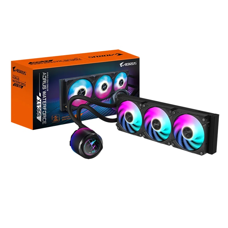 Gigabyte AORUS WATERFORCE X II 360 LCD display AIO liquid cooler
