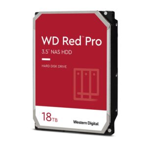Western Digital WD Red Pro 18TB 3.5" NAS HDD SATA3 7200RPM 512MB Cache 24x7 NASware 3.0 CMR Tech 5yrs wty