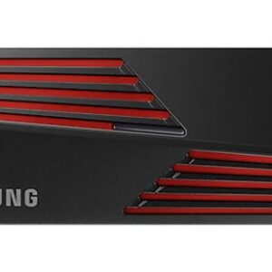 Samsung 990 Pro 4TB with Heatsink Gen4 NVMe SSD 7450MB/s 6900MB/s R/W 1600K/1550K IOPS 2400TBW 1.5M Hrs MTBF for PS5 5yrs Wty – Samsung HBS-990PRONV-4TBH M.2 NVMe PCIe SSD Product Image