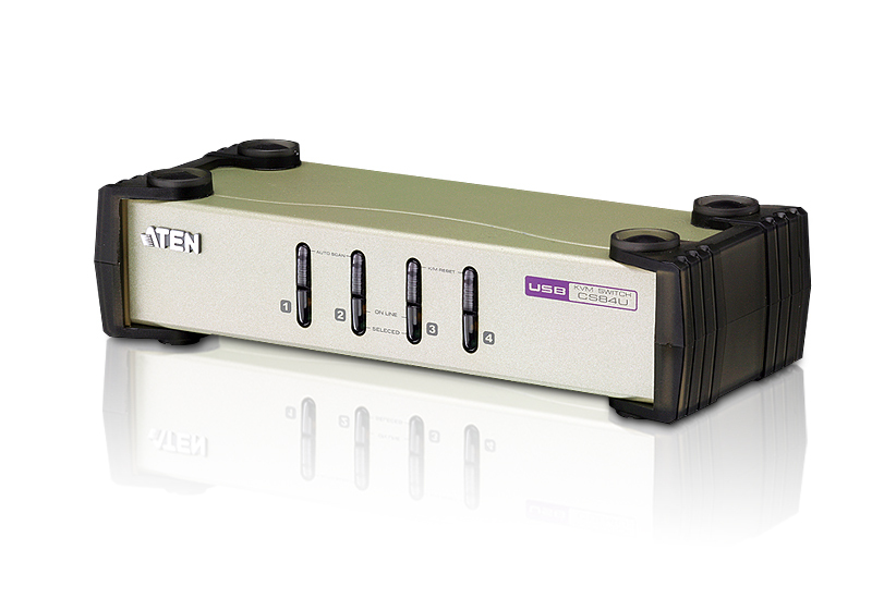 Aten Desktop KVM Switch 4 Port Single Display VGA
