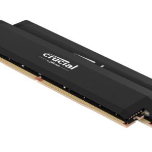 Crucial Pro 32GB (2x16GB) DDR5 UDIMM 6400MHz CL38 Black Heat Spreader Support Intel XMP AMD Ryzen Desktop PC Gaming Memory – Micron (Crucial) MECD5-2X16G64C38P DDR5 UDIMM (Desktop) Product Image
