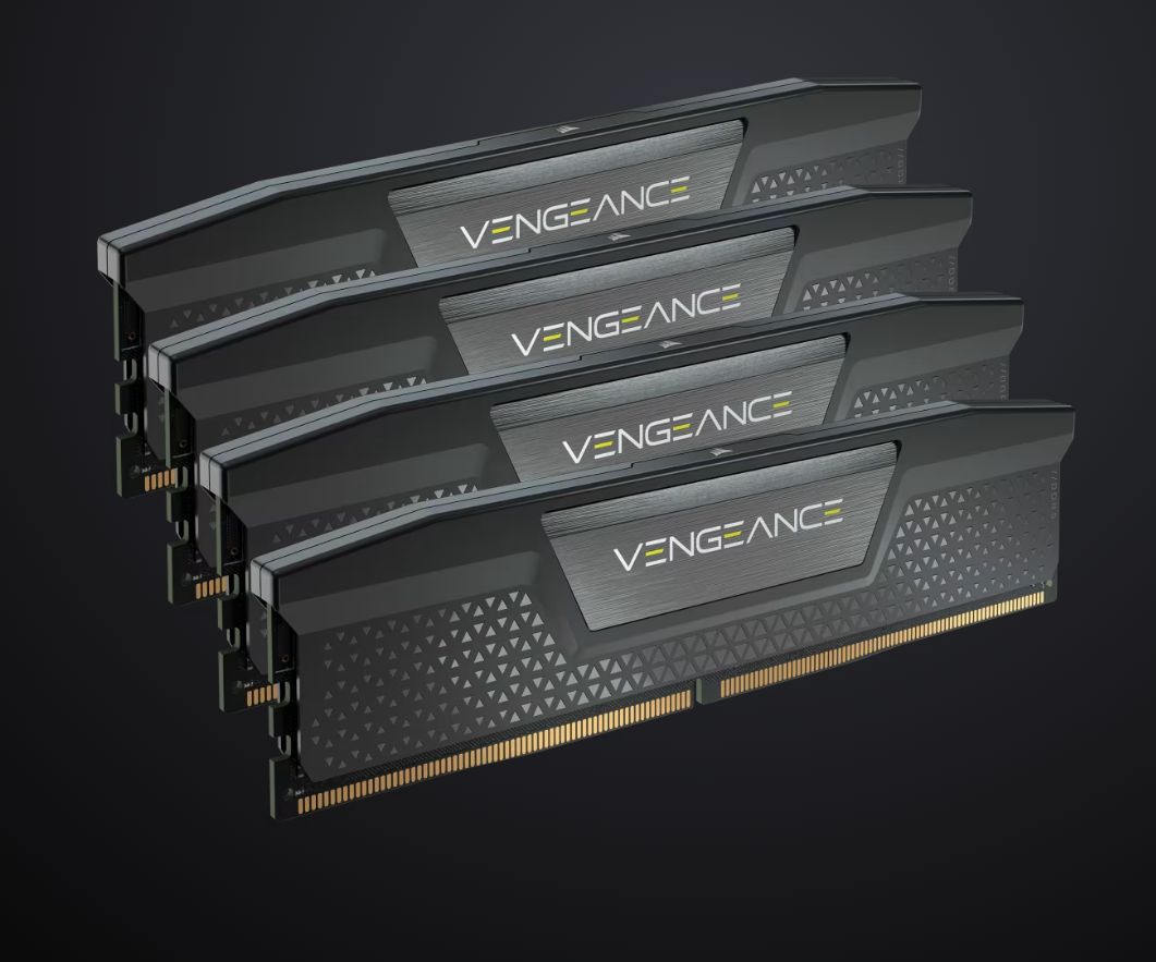 Corsair VENGEANCE® 192GB (4x48GB) DDR5 DRAM 5200MT/s CL38 Memory Kit — Black optimized for Intel® motherboards