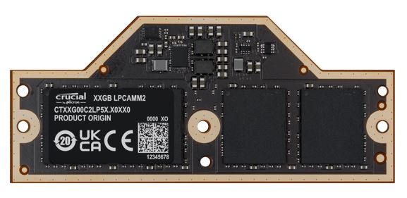 Micron LPCAMM2 LPDDR5X 64GB DDR5 7500Mhz Memory for Lenovo P1 P14 P16v