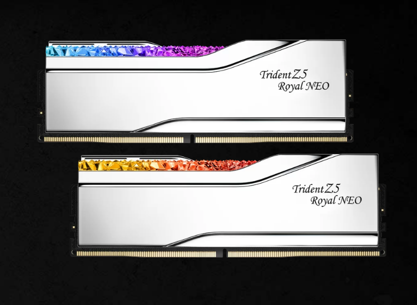 G.SKILLF5-6000J2836G32GX2-TR5NS 64 GB  (2 x 32GB)/ AMD EXPO/ DDR5 6000 MT/s/Timings 28-36-36-96/Voltage 1.40V/ TZ5 Royal Neo S