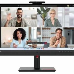LENOVO ThinkVision T27hv-30 27' QHD Monitor IPS 2K 2560x1440 16:9 Height Adjustable Tilt Swivel Pivot Webcam MIC Spk DP HDMI USB-C LAN 90W PD 4xUSB – Lenovo MNLEN-T27HV-30 27'-31' Monitors Product Image