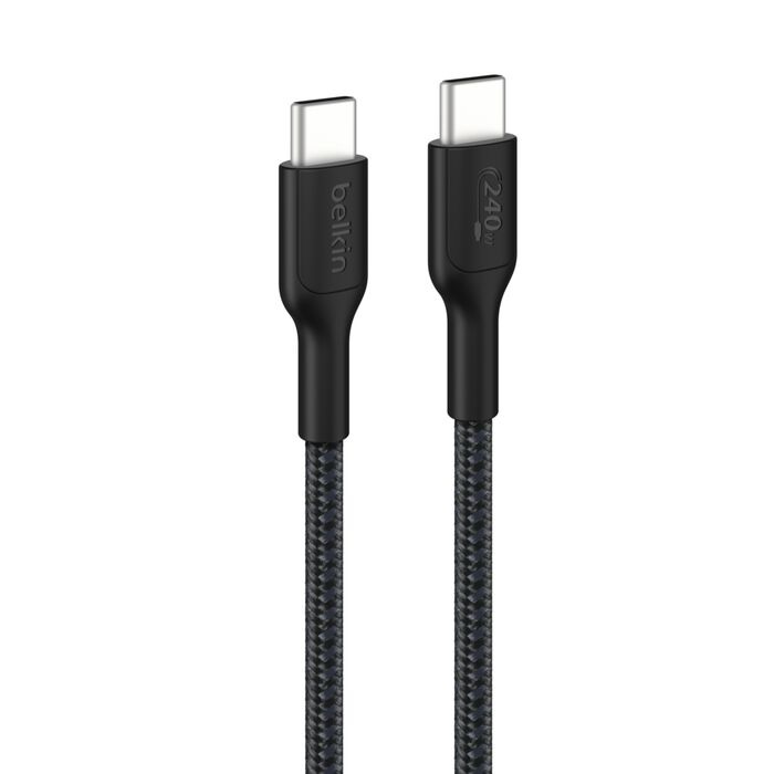 <h3>Belkin BoostCharge Pro Braided USB-C To USB-C (2M) - Black (CAB025FQ2MBK)</h3>