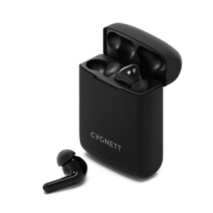 EOL Cygnett FreePlay Solar Charging True Wireless Earbuds -Black(CY4969SOEAR) -Bluetooth 5.3 TWS