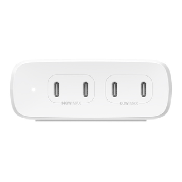 <H3>Belkin BoostCharge Pro 200W 4-Port USB-C GaN Charger - White (WCH015AUWH)</H3>