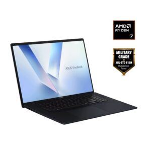 ASUS Vivobook 18 M1807HA-S8033W Laptop The ASUS Vivobook 18 is your ultimate tool for tackling any task with ease. Equipped with a powerful AMD Ryzen™ 7 260 processor and blazing-fast Wi-Fi 6. With 16 GB of RAM and a up to spacious 1 TB SSD
