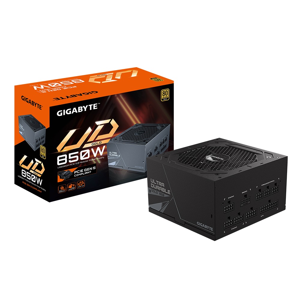 Gigabyte UD850GM PG5 (rev. 2.0) 850W ATX PSU Power Supply  80 PLUS GOLD Fan Type 120mm Hydraulic Bearing(HYB)fan  >100