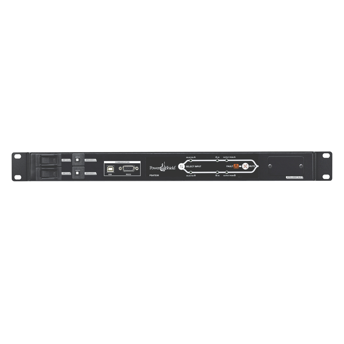 The PowerShield Automatic Transfer Switch (ATS) is designed with two independent power inlets to supply power to the load from a primary or secondary power source. Should the primary power source fail