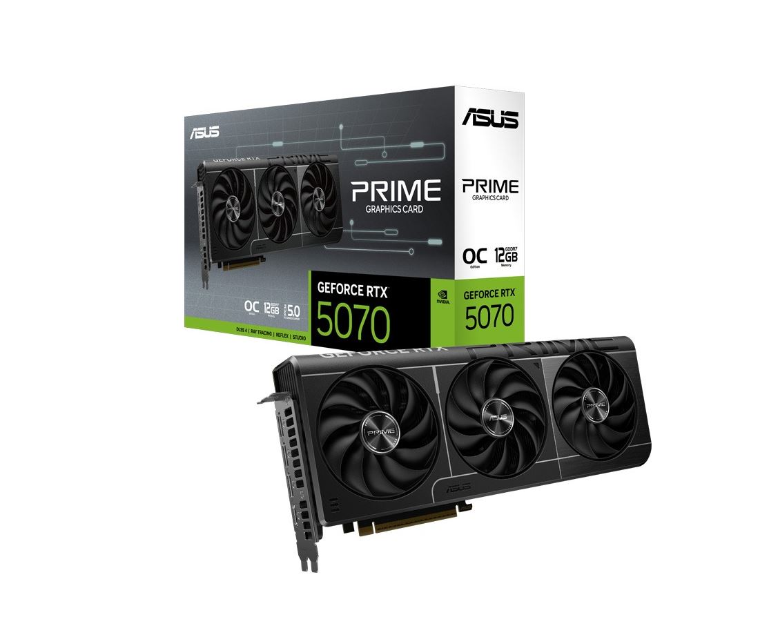 ASUS PRIME GeForce RTX 5070 12GB GDDR7 2.5 solt Memory Interface 192-bit