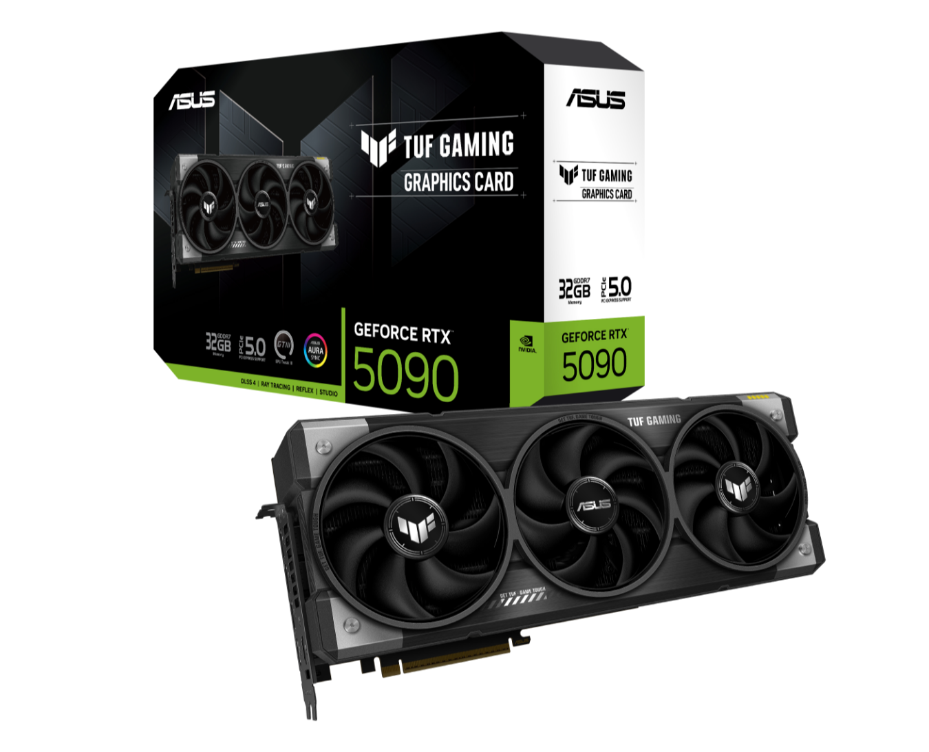 ASUS nVidia GeForce TUF-RTX5090-32G-GAM 32GB GDDR7 2407 MHz Boost clock 512-bit Digital Max Resolution 7680 x 4320