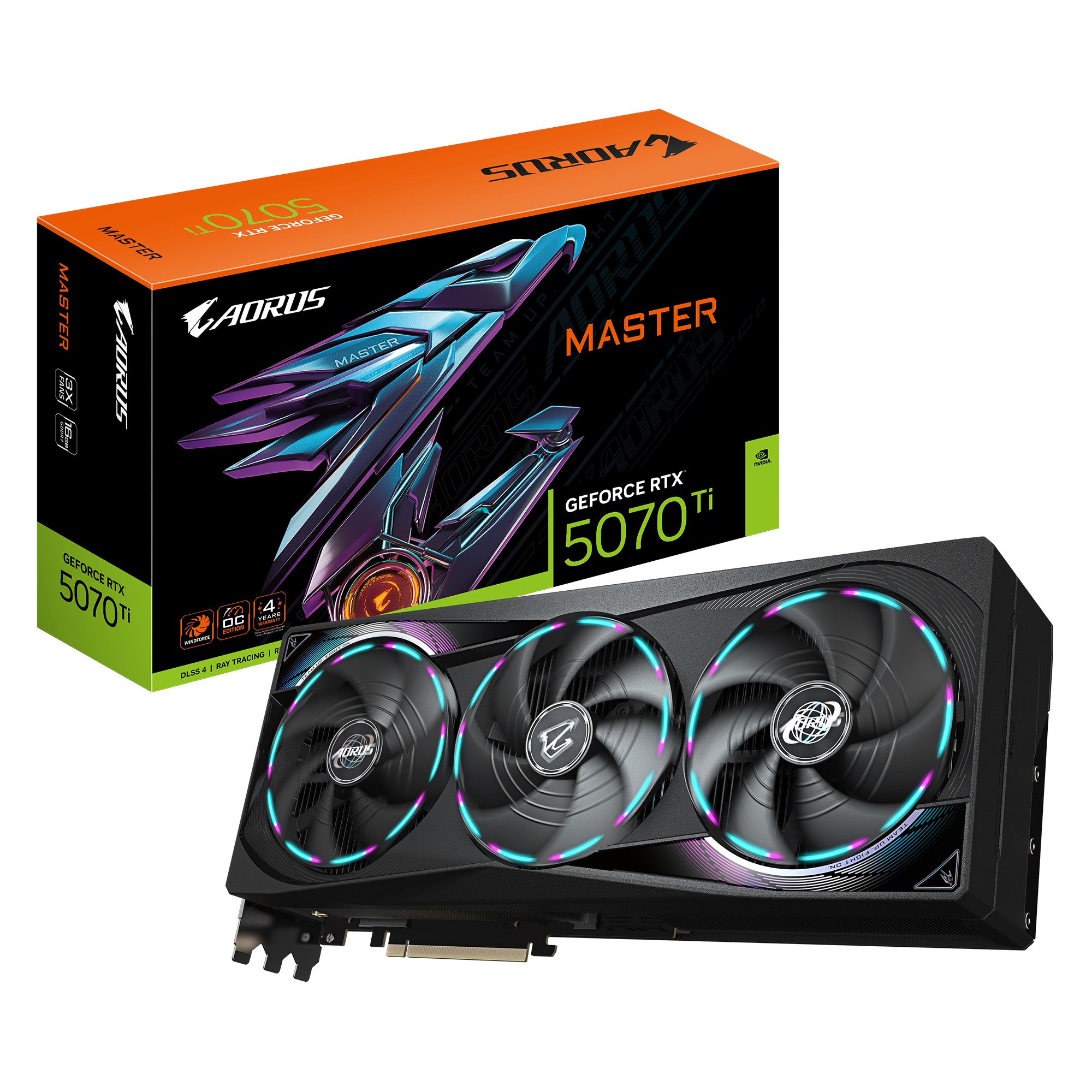 Gigabyte AORUS GeForce RTX™ 5070 Ti MASTER 16G