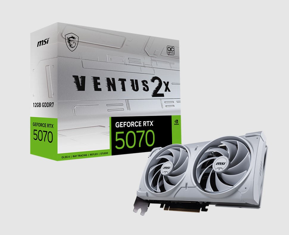 MSI nVidia GeForce RTX™ 5070 12G VENTUS 2X OC WHITE