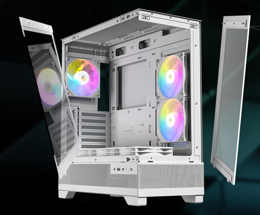The CX700 ARGB Mid-Tower Gaming Case  CX700 ARGB (Pre-installed 2 x 120mm ARGB PWM reverse fans on right side  1 x 120mm ARGB PWM fan in rear)