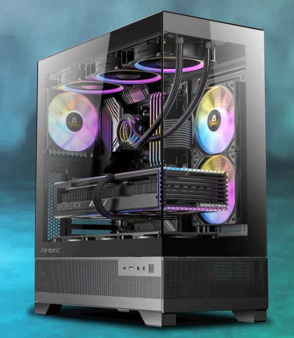 The CX700 ARGB Mid-Tower Gaming Case  CX700 ARGB (Pre-installed 2 x 120mm ARGB PWM reverse fans on right side  1 x 120mm ARGB PWM fan in rear)
