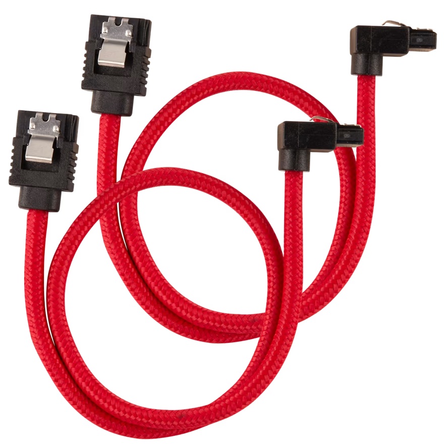 CORSAIR Premium Individually Sleeved SATA Cables complete your PC build in style. Delivering full-speed SATA 6Gbps