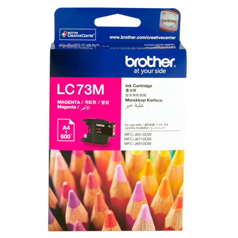 This Brother LC-73 High Yield Ink Cartridge comes in a handy tri-colour design so you can refill your printer. The ink is fade resistant and will produce high quality printouts with a smooth finish.