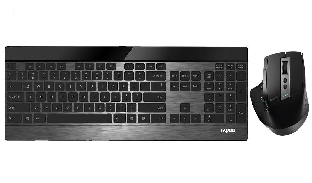 RAPOO 9900M Multi-mode Wireless Ultra-slim Keyboard  Mouse - Bluetooth 3.0