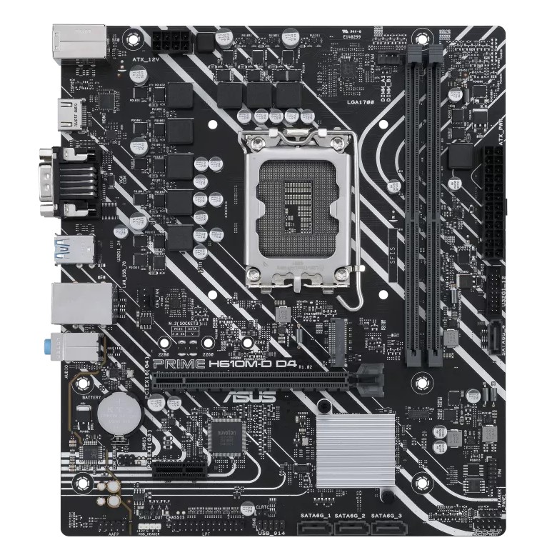 Intel® H610 (LGA 1700) mic-ATX motherboard with DDR4