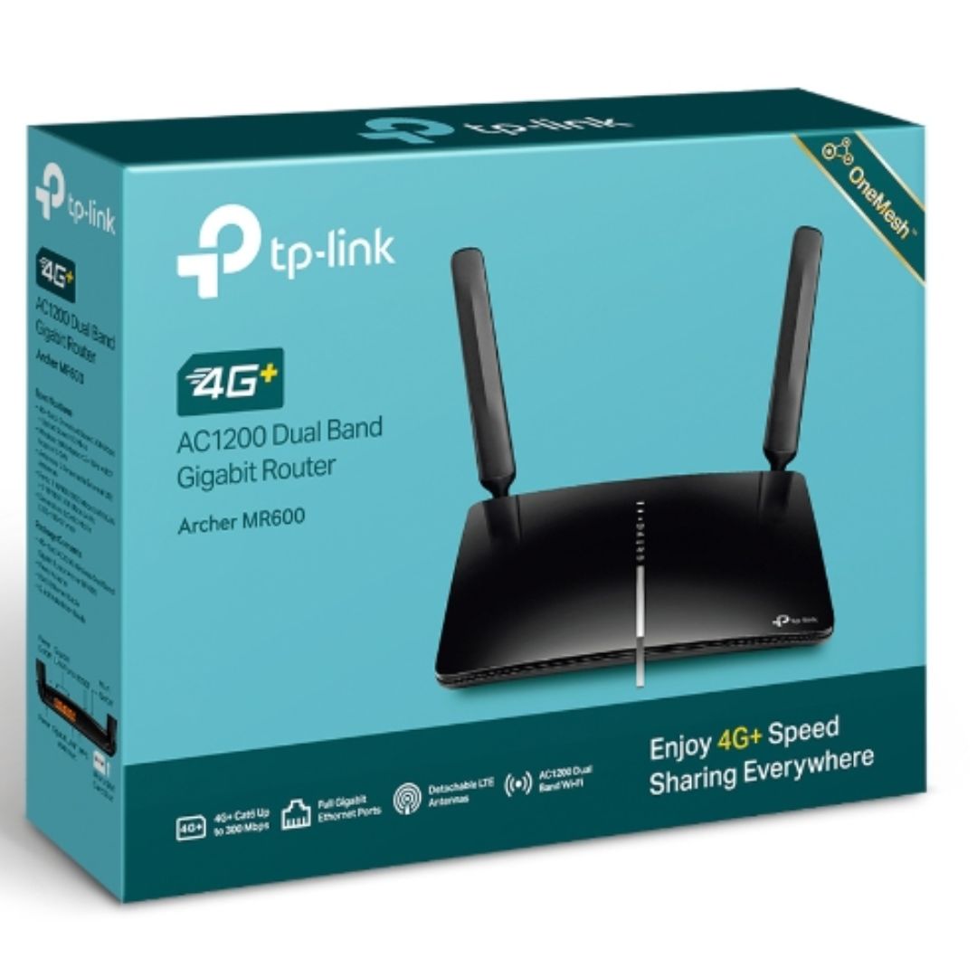 TP-Link Archer MR600 4G+ Cat6 AC1200 Wireless Dual Band Gigabit Router (OneMesh)