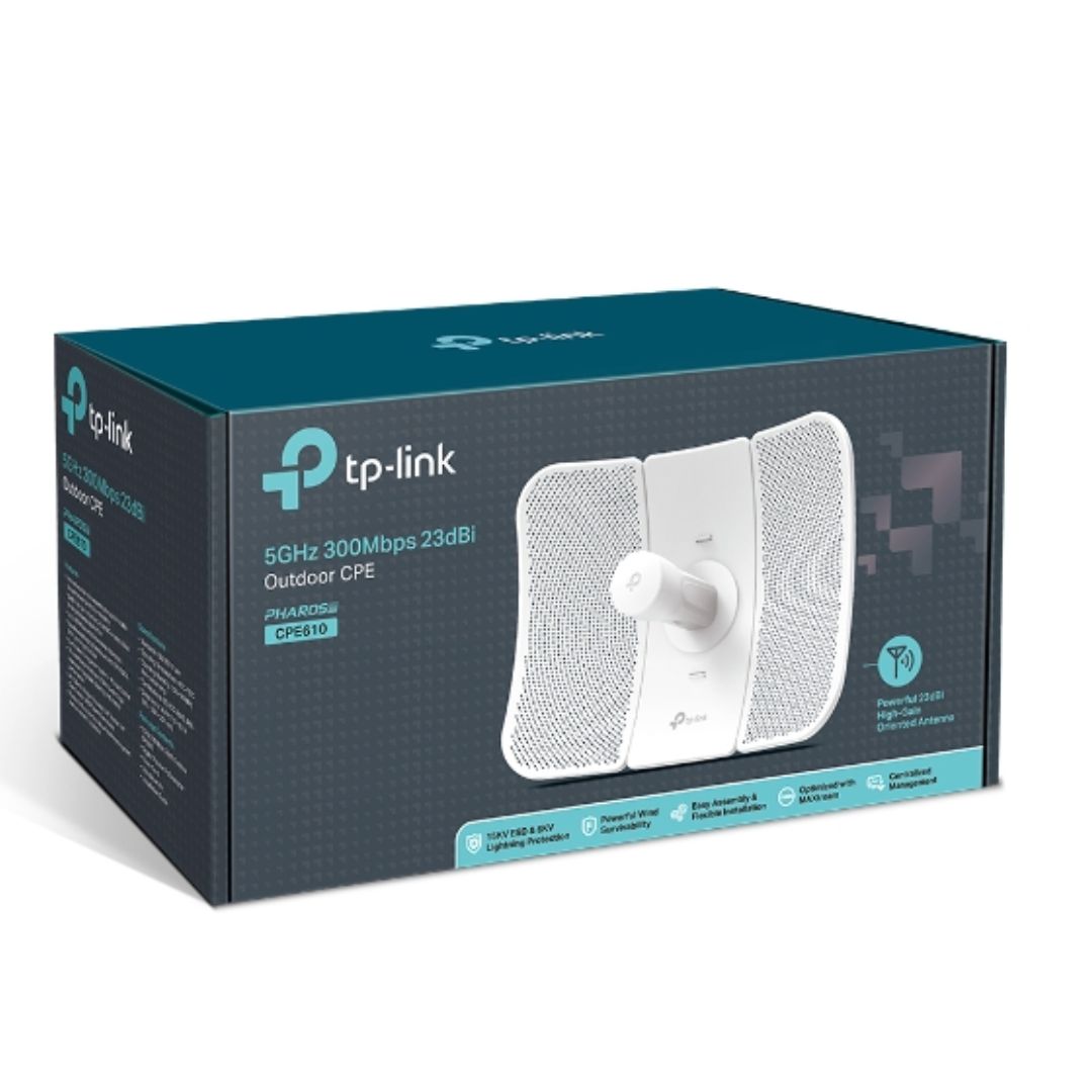 TP-Link CPE610 5GHz 300Mbps 23dBi Outdoor CPE MIMO antenna Access Point Client Bridge Repeater AP Router AP Client Router Passive PoE Weatherproof