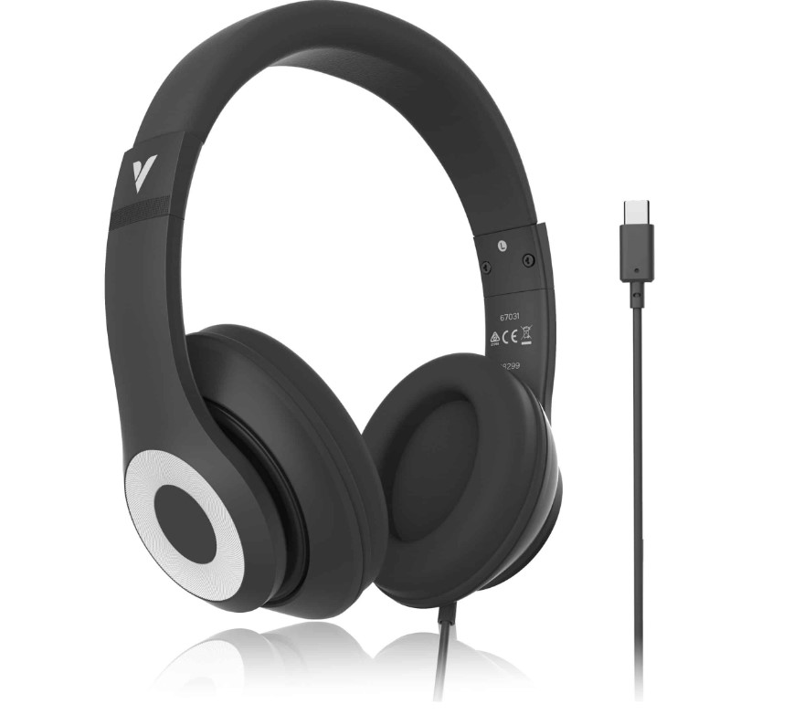 Verbatim Audio Headphone with microphone Classic Type C - Black
