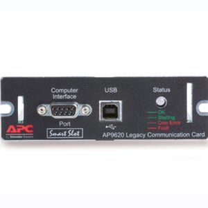 The Legacy Communications SmartSlot Card provides serial communications support for the UPS-Link protocol for SC