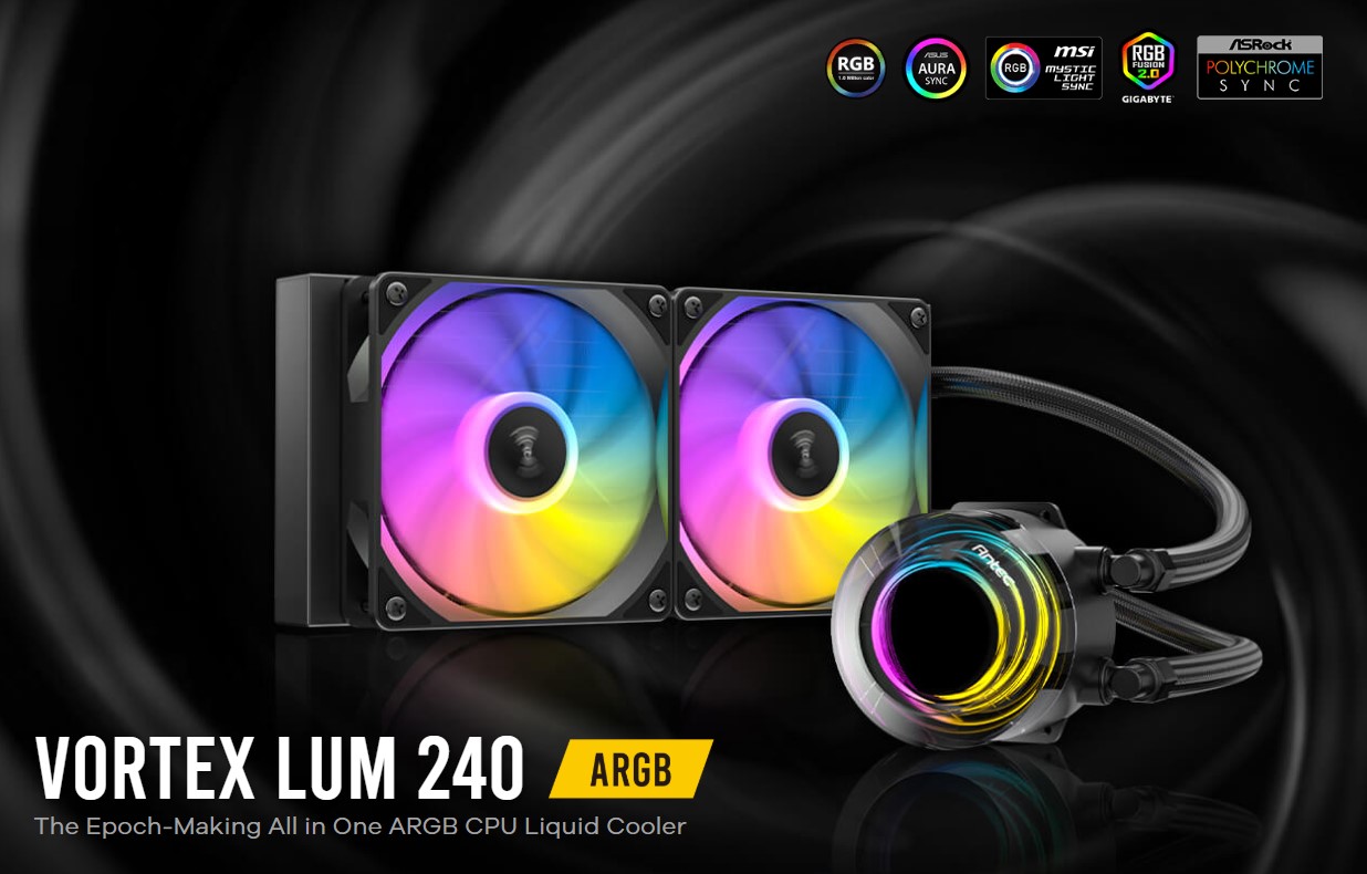 Antec Vortex Lum 240 ARGB The Epoch-Making All in One ARGB CPU Liquid Cooler
