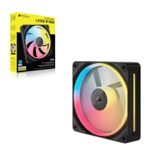 Corsair iCUE LINK LX120-R RGB 120mm PWM Reverse Fan Expansion Single Pack - Balck