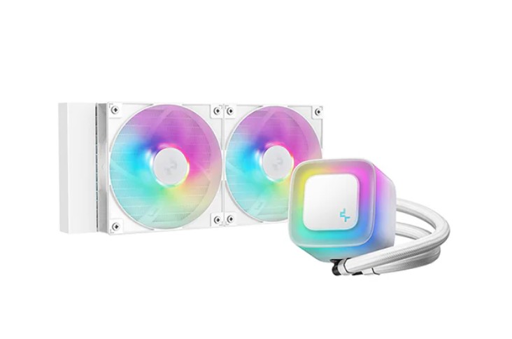LE240 V2The LE240 V2 builds on DeepCool’s proven LE lineup with upgraded performance and a refreshed design. Its frosted pump head adds a modern touch