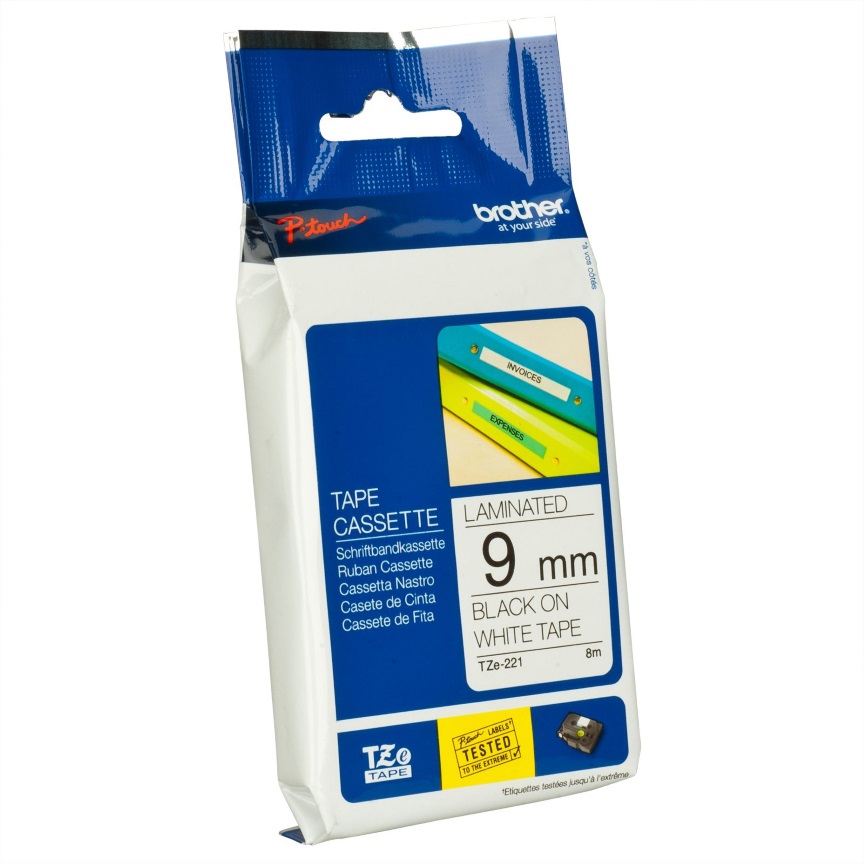 Laminated 8 Metre tape to suit Brother P-Touch Models;